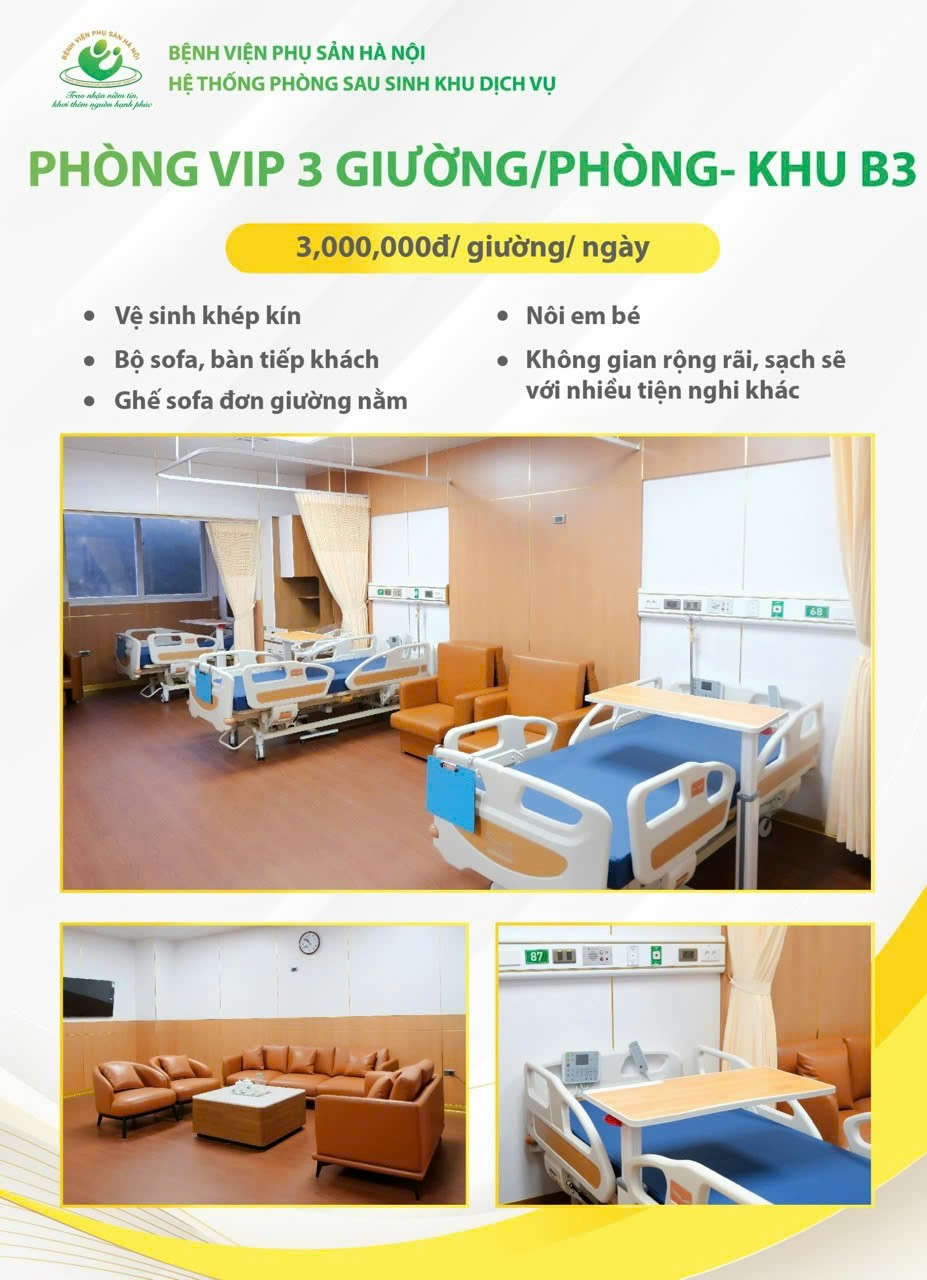 Các giường dịch vụ tại Bệnh viện Phụ sản Hà Nội